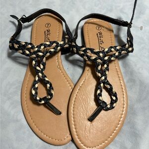 White Stag Black and Tan Sandals for Effortless Style